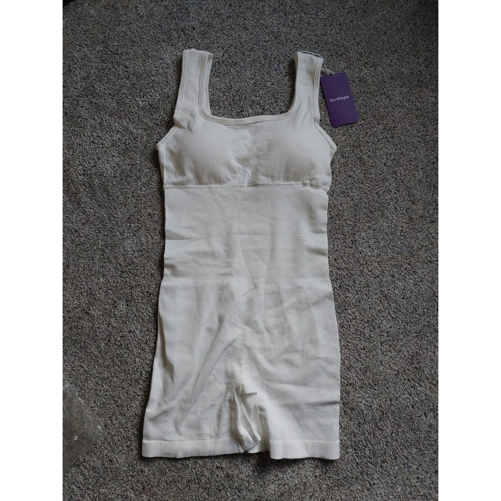 NWT HeyShape Women's Shapewear Tummy Control Jumpsuit Bodysuit Large White